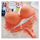 Sexy Women Black Noir White Lace Drill Bra Set
