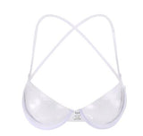 Sexy Women 3/4 Cup Transparent Clear Push Up Bra